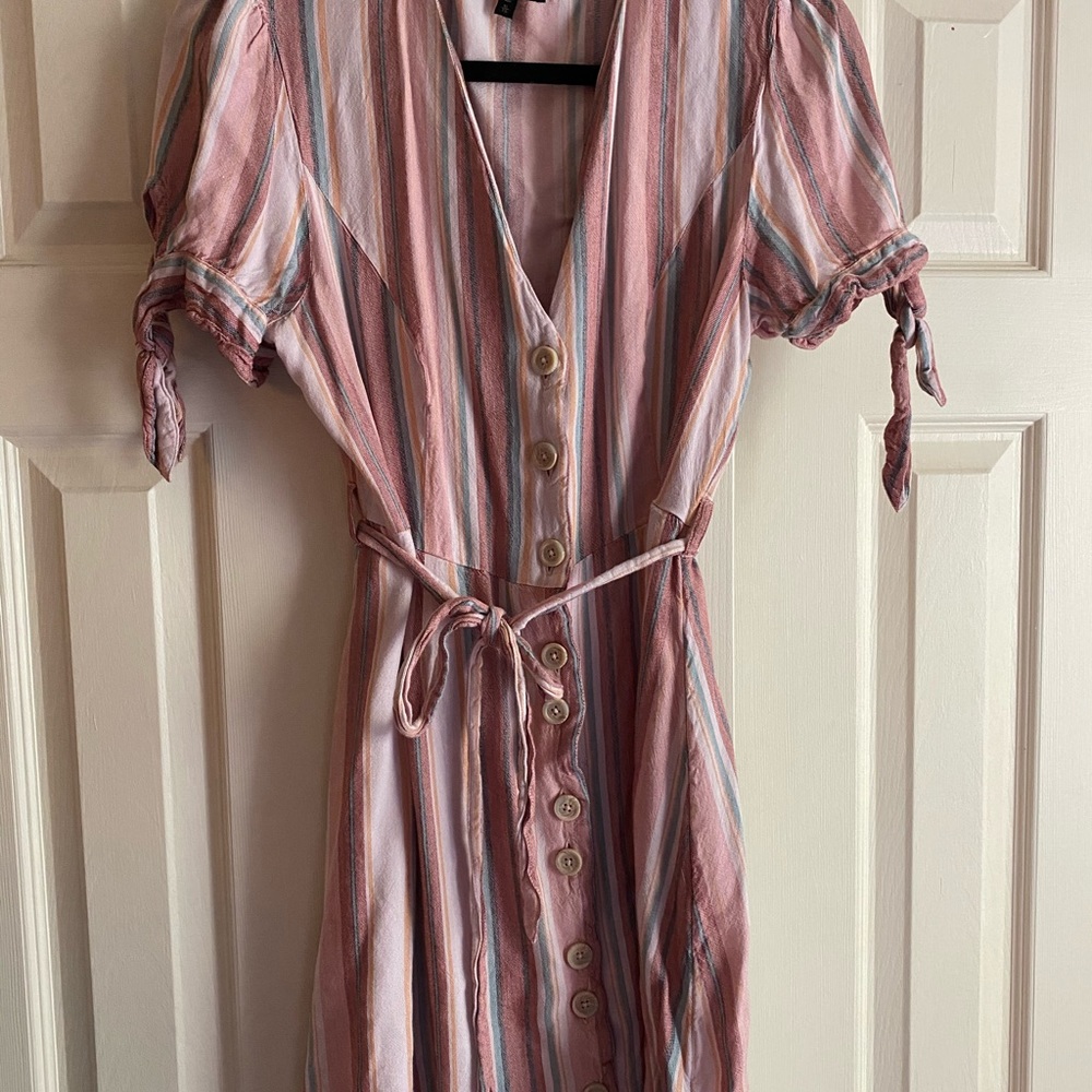 Mid thigh length striped summer dress